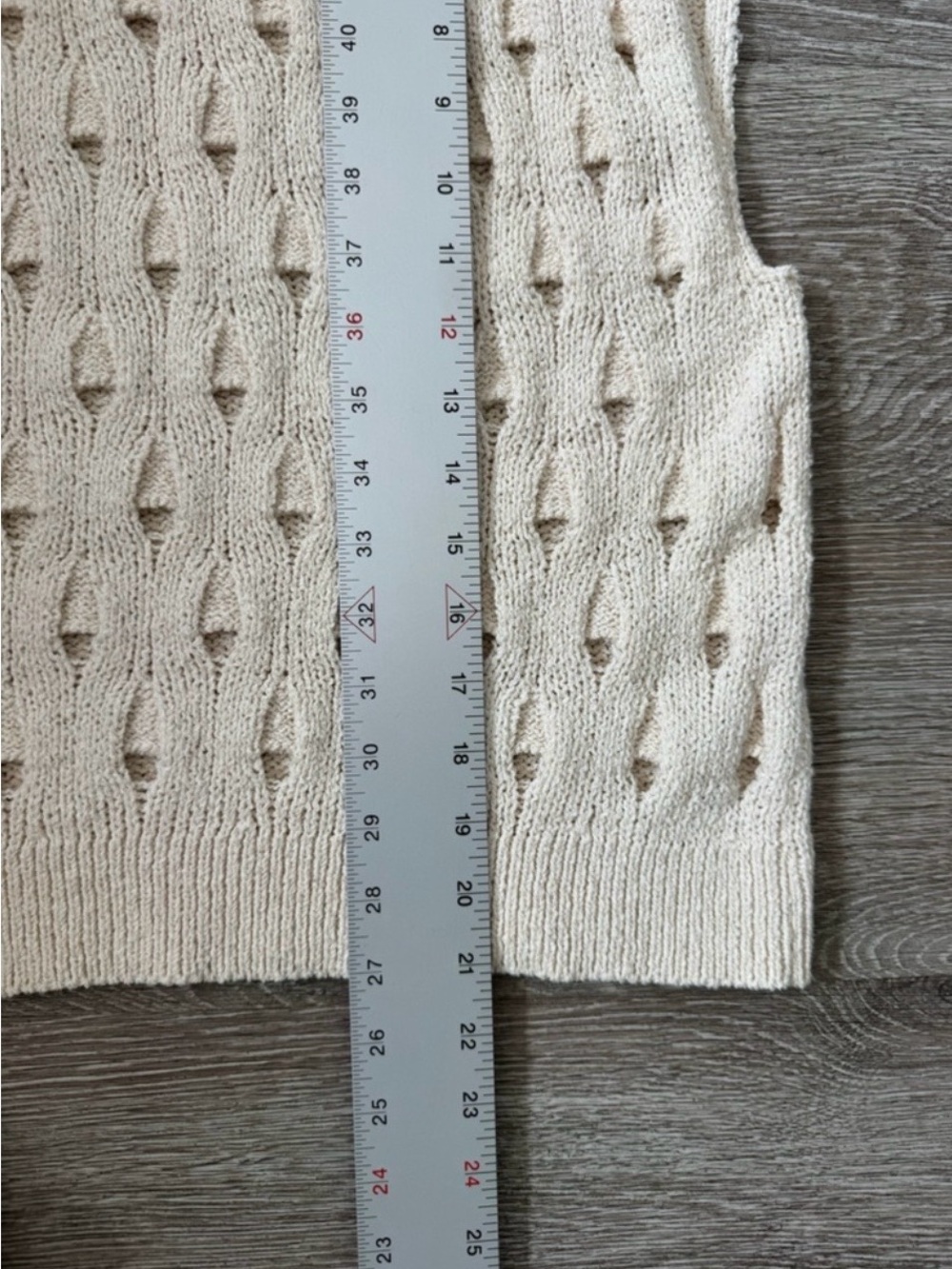 Zara Open Knit Crochet Sweater Vest Cream Ivory Sleeveless Top Size M Coastal - Picture 8 of 8